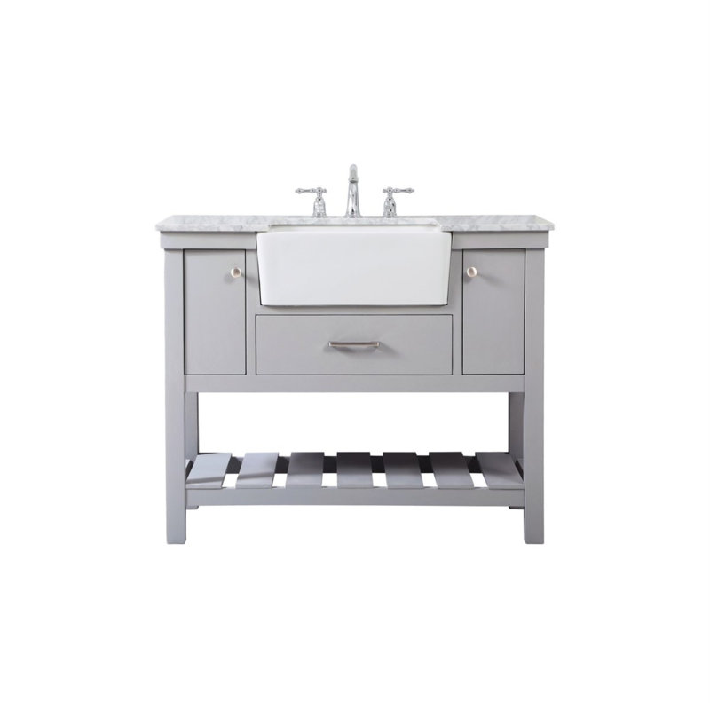 Ensemble de meuble-lavabo simple 42 po Algier, gris