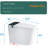 Modern White Smart Toilet - Auto Open/Close Seat, Foot Sensor, Seat Temperature Adjustment Advanced With Bidet Lid, Powerful Flush System,