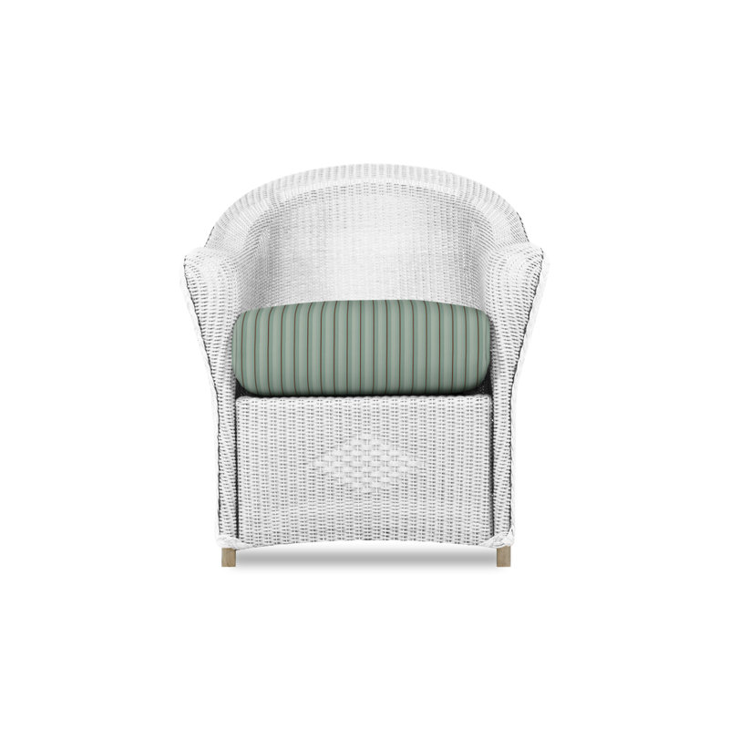 Reflections Outdoor Dining Armchair, Demo Oatmeal, White