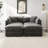 Modern Chenille Loveseat Sofa Couch With Ottoman-1360277065-1360277077