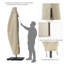 Housse de parasol de patio décalée - Housse imperméable pour parasol de marché extérieur 600D - Convient aux parasols de marché jusqu'à 12 pieds-905953296