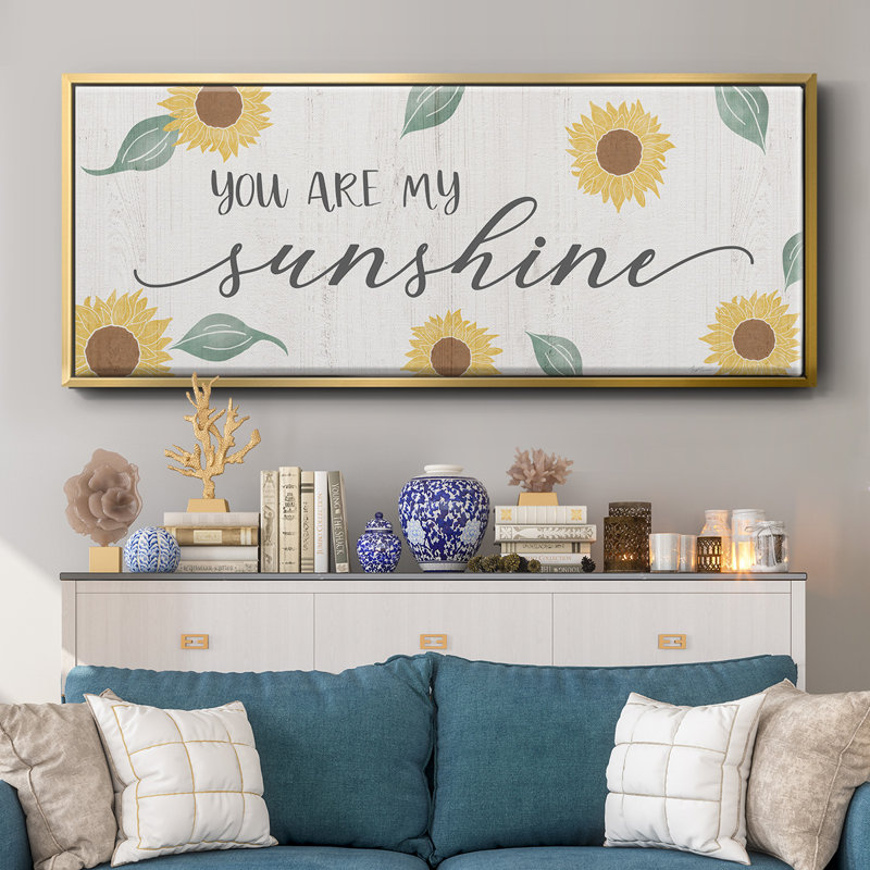 «You Are My Sunshine», toile encadrée, H 24 po x l 60 po