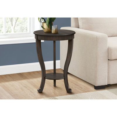 Table d'appoint à 2 niveaux avec placage brun noyer, pour une chambre à coucher merveilleuse et un salon côté indispensable