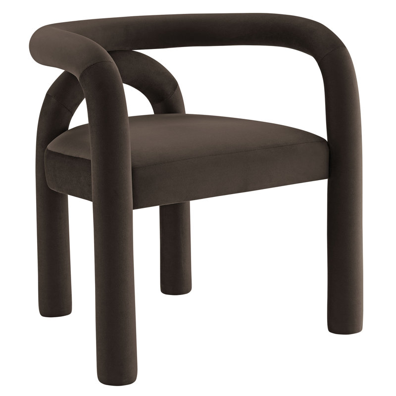 Astrid Velvet Accent Dining Chair, Cocoa