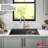 Delta Rivet™ Black Stainless Steel Drop-In Top Mount 16 Gauge Workstation Kitchen Sink Single Bowl-83603626
