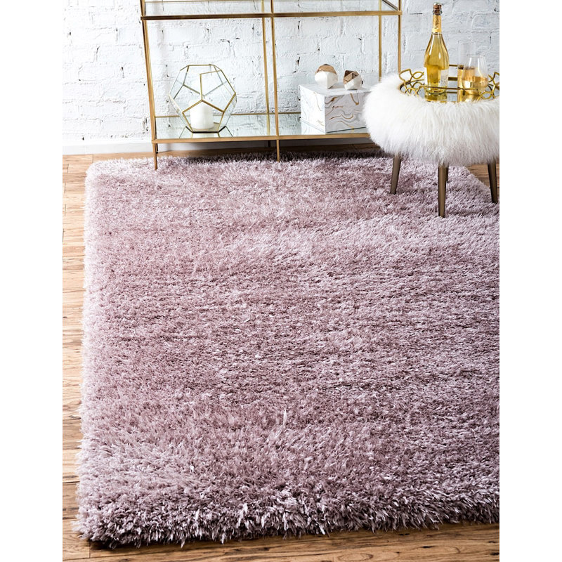 Tapis à longs poils Lilac, Rectangle 8 pi x 10 pi