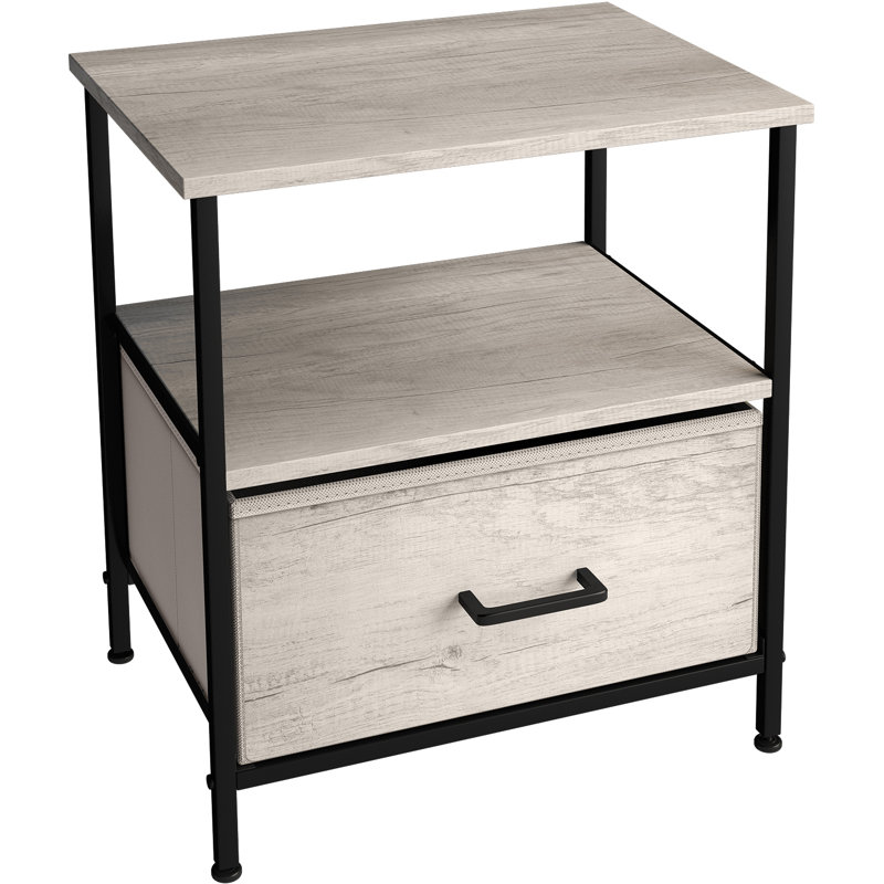 Rangement à 1 tiroir Sorbus Table de chevet - Mobilier de chevet et table d'appoint, Grège