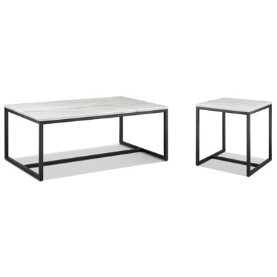 Petersburg Rectangular Cocktail Table With End Table