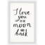 Love to the Moon and Back 1 Piece Single Picture Frame Wall Art-2025887871