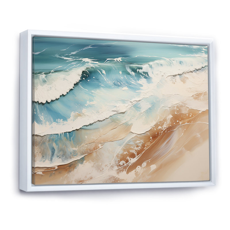 Minimalisme côtier plage fusion - nautique et plage, reproduction d'art sur toile, H 30 po x l 40 po x P 1,5 po