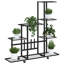 Présentoir à plante en métal noir thermolaqué 37,2 x 9,8 x 36,4 po