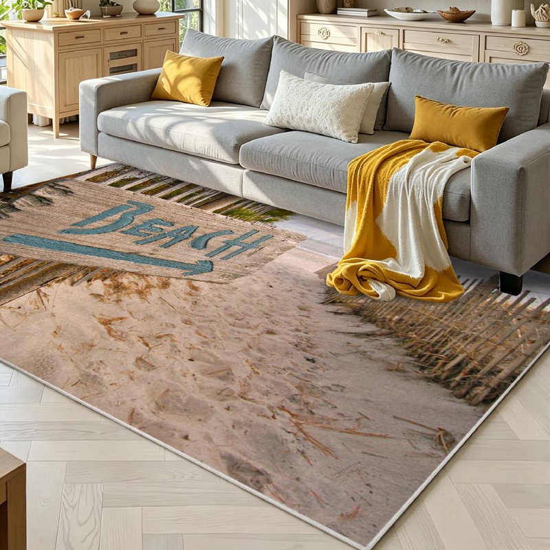 Tapis de plage transparent Clear Beach, Rectangle 71 po x 98 po