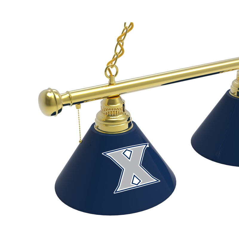 3 - Light Pool Table Lights Pendant, Brass, Xavier Musketeers