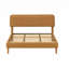 Lit plateforme Pedro King avec tête de lit rembourrée ajustable, tissu brun-135372997