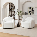 Jacquari Upholstered Swivel Barrel Chair