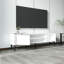 Meuble télé blanc moderne 55,1 po x 17,6 po x 11,6 po | 100% panneau de particules enduit de mélamine, épaisseur: 0,7 pouce | Conception élégante pour le salon et les espaces de divertissement, finition durable et élégante-108050966