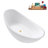 75" Streamline Soaking Glossy White Freestanding Tub and Tray With Internal Drain-101412676