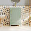 Petit meuble-lavabo de style moderne avec lavabo en céramique et 1 porte à fermeture douce-1622651537