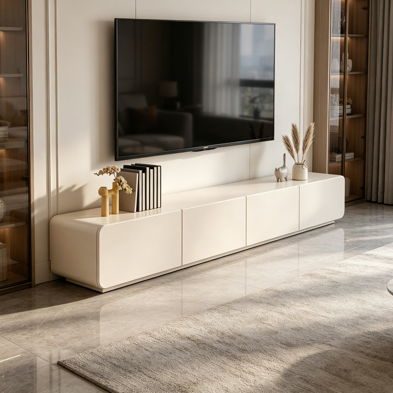 Meuble télé avec rangement Luxury, H 13,77 po x l 86,61 po x P 15,74 po