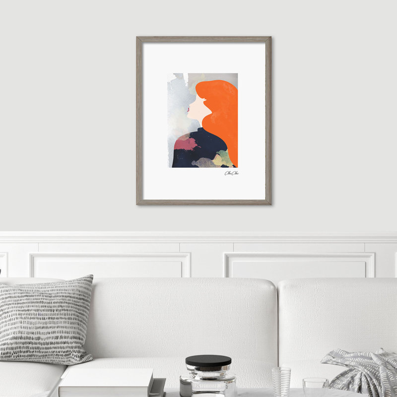 «Women Of The World III» par Chichi Decor, H 18 po x l 12 po, Papier encadré brun, Blanc
