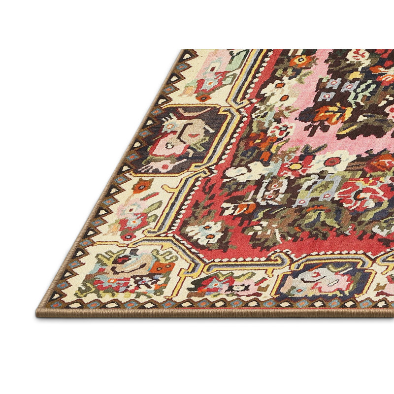 Tapis beige Southwestern, Rectangle 5 pi x 7 pi
