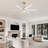 64" Ceiling Fan With LED Lights, Remote Control and Quiet Reversible DC Motor