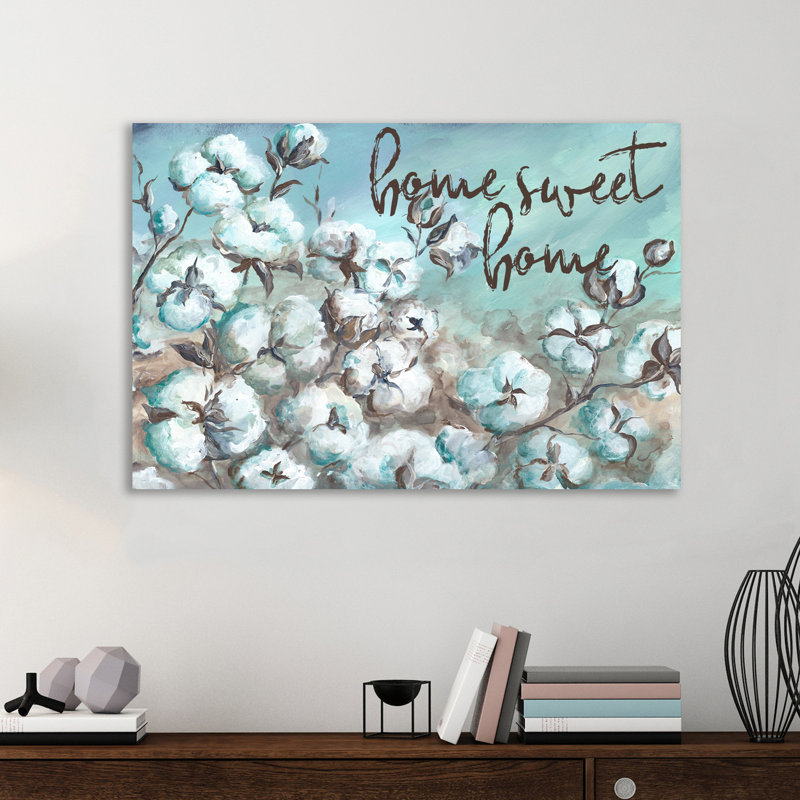 Cotton Boll Field: Home Sweet Home - reproduction sur toile, H 15 po x l 10 po