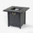 28-Inch Iron Square Propane Fire Pit Table