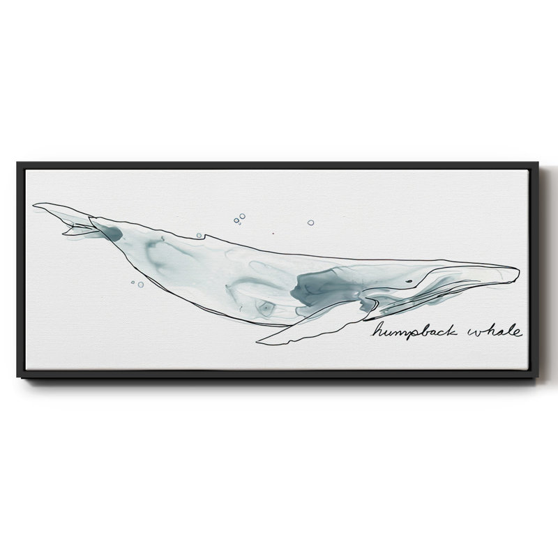 Baleine II - toile encadrée, H 20 po x l 50 po x P 1,5 po, Noir