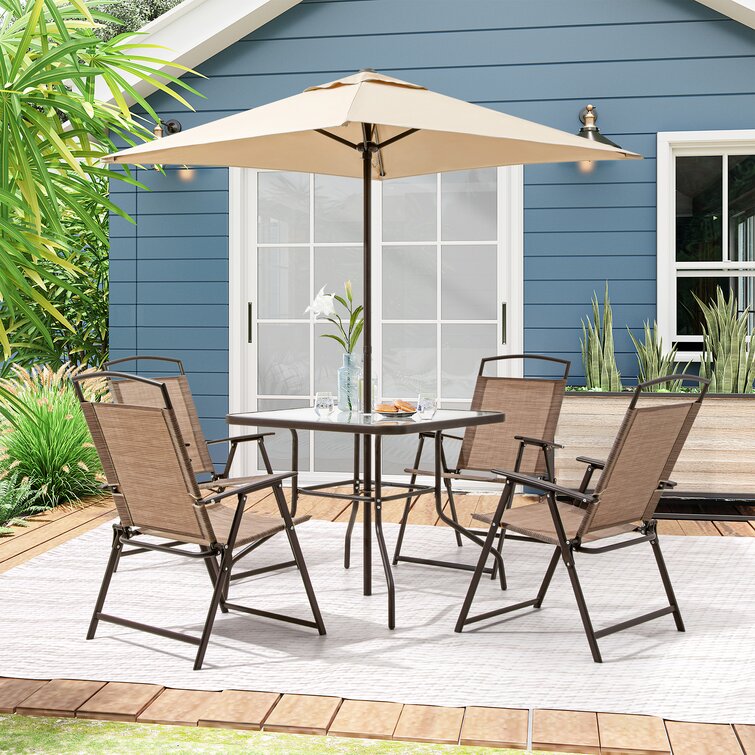 Funnell 4 - Person Square Outdoor Dining Set