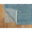 Tapis en laine noué à la main 3 pi x 5 pi 4 po bleu moderne Lori Buft