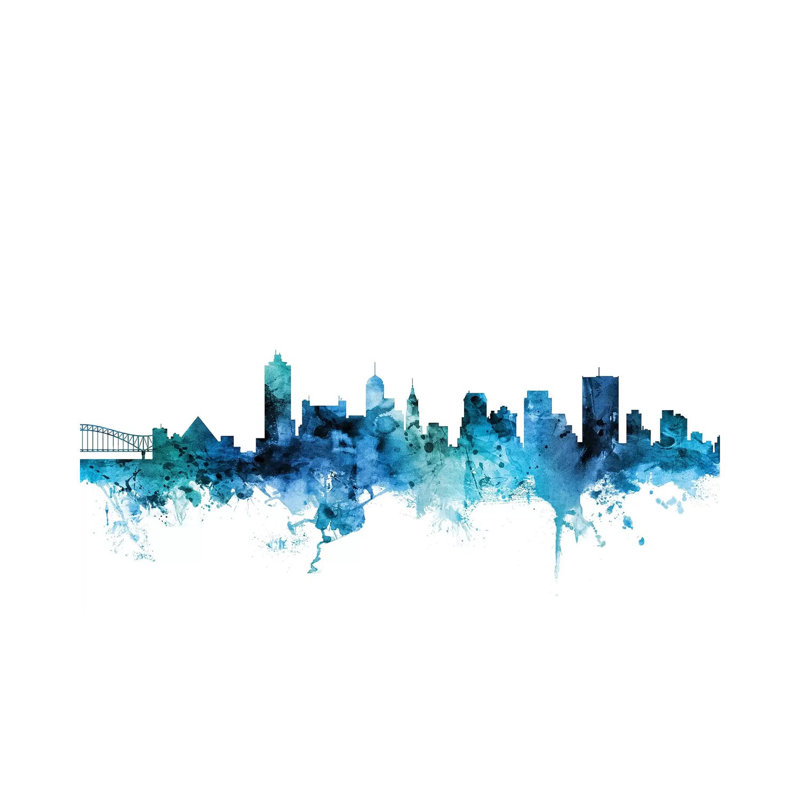 Memphis, Tennessee Skyline by Michael Tompsett - Wrapped Canvas Gallery-Wrapped Canvas Giclée, 152.5 cm H x 101.5 cm W