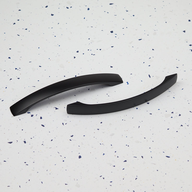 160mm Matt Black Curved Bridge Handle