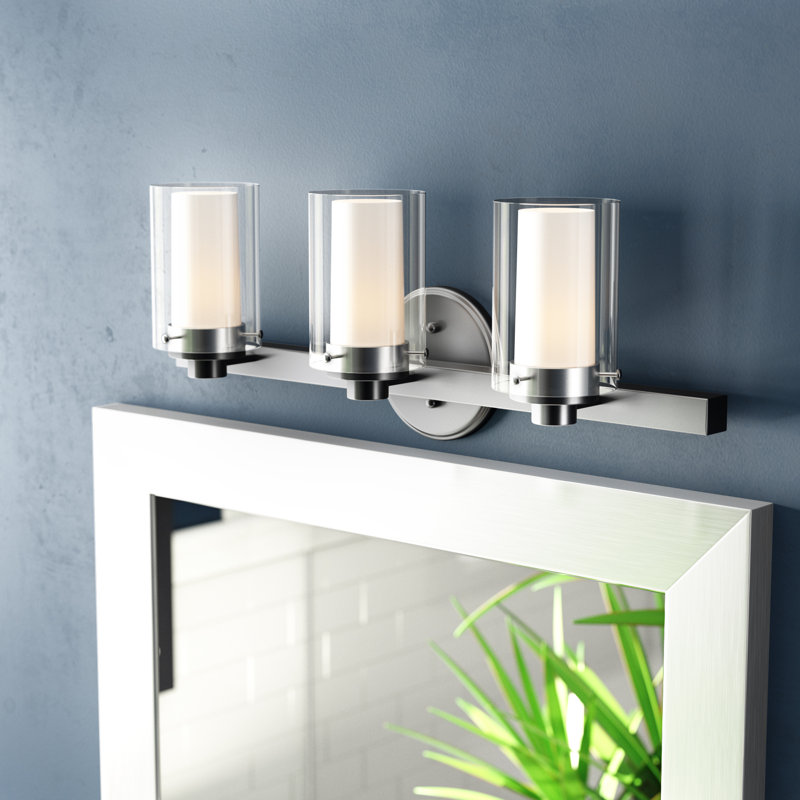 Éclairage de salle de bain à intensité variable 3 lumières Armantas, Chrome poli