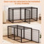 Cage pour chien de 63 po pour canines de taille moyenne, parc pour chiots avec dessus sécuritaire, fil de résistance à la traction, placement de porte réglable, espaces séparés de séparation, installation simple et rapide pour les chiens noirs