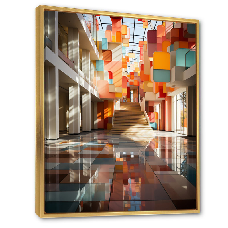 Architecture Institute of Technology I - Impression, H 44 po x l 34 po x P 1,5 po, Cadre flottant doré