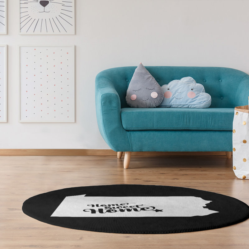 Chenille Indoor Rug, Round 5'