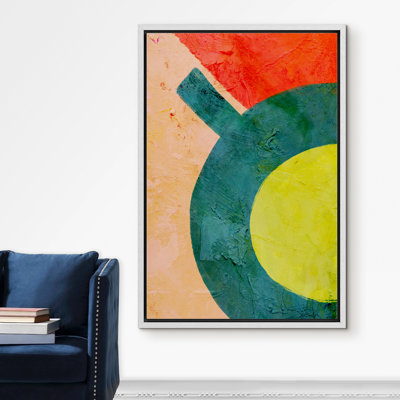 Signe, reproduction d'art sur toile encadrée, vue aérienne d'une tasse à café verte, boissons, illustrations américaines, art moderne, chic, gros plan, coloré, pour salon, chambre à coucher, bureau