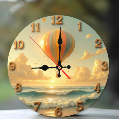 Horloge murale montgolfière