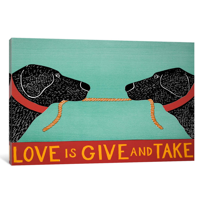 Love Is by Stephen Huneck - Wrapped Canvas Print, 101.6 cm H x 66.04 cm W x 3.175 cm D