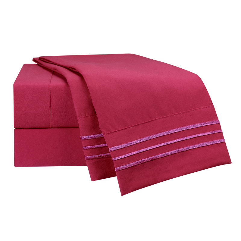 Ensemble de draps Setaluna, Rose vif, Simple
