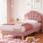 Twin Bed Frame, Velvet Upholstered Platform Bed Frame With Height Adjustable Headboard-110712512