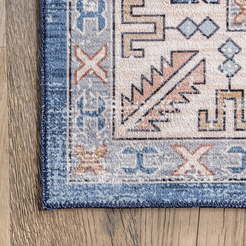 Norma SpinClean Machine Washable Traditional Medallion Area Rug, Rectangular 2' 6" x 8'