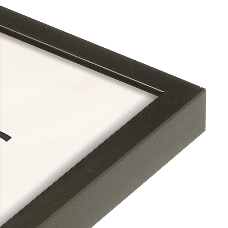 Orange Bauhaus, impression encadrée, Reproduction encadrée sans passe-partout, H 15 po x l 12 po x P 1,25 po, Noir satiné