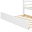 Structure de lit plateforme en bois robuste avec lit gigogne escamotable-759794431