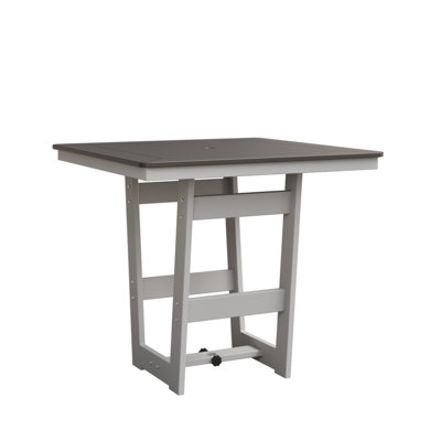 Table de bar berlinoise berlinoise en graphite avec base blanche mate Berlin
