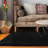 Cozy Faux Rabbit Fur Area Rug Machine Washable Rug in Black-123077746