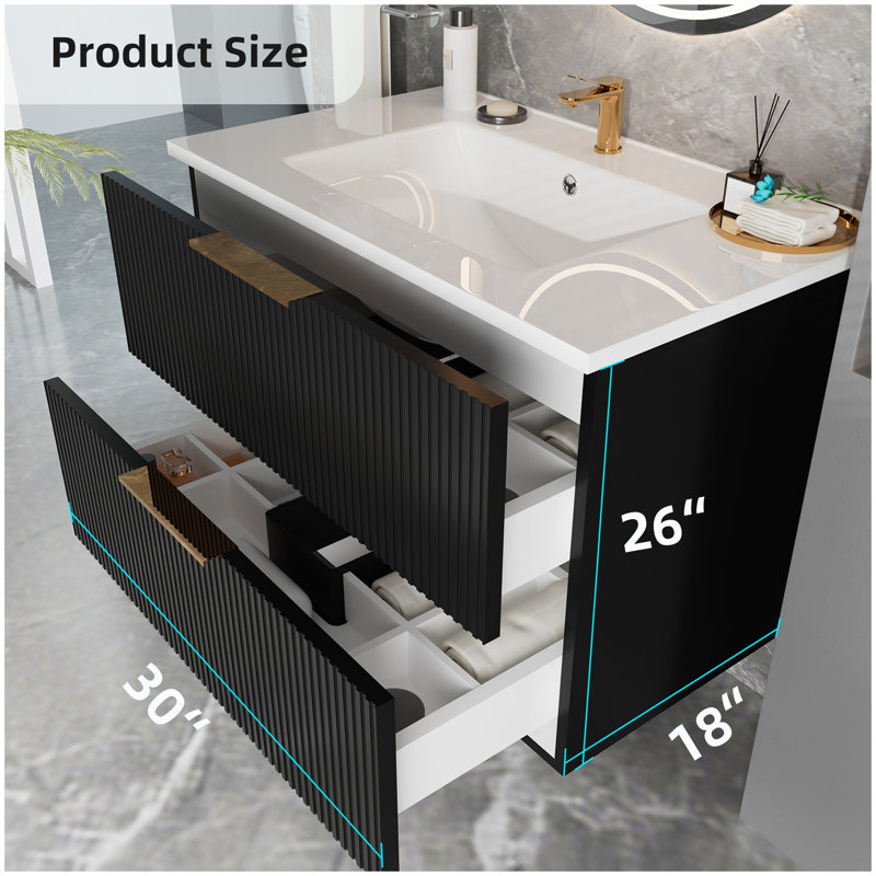 075 cabinet black without sink