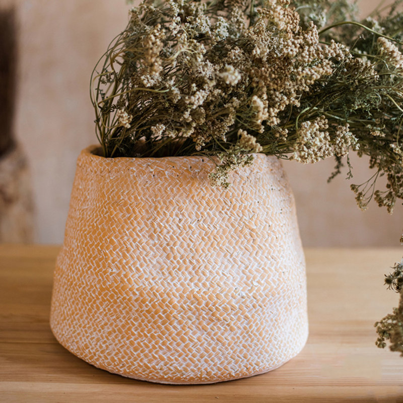 Kolbi Handmade Pot Planter, 9.4" H x 6.1" W x 4" D