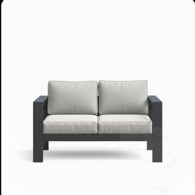 2-seat Outdoor Sofa with Cushions